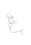 Face Profile Line Art | Maak je eigen poster