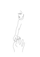 Holding Hands Line Art | Maak je eigen poster