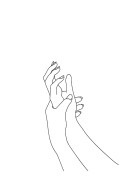 Two Hands Line Art | Maak je eigen poster