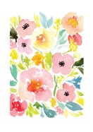 Flowers Watercolor Art | Maak je eigen poster