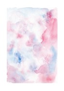 Abstract Blue And Pink Watercolor Art | Maak je eigen poster