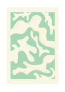 Green And Beige Abstract Art | Maak je eigen poster