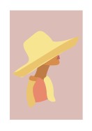Woman In Sun Hat | Maak je eigen poster