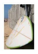 Surfboard In The Sand | Maak je eigen poster