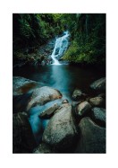 Waterfall In Forest | Maak je eigen poster