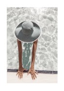 Woman In Sun Hat In The Pool | Maak je eigen poster