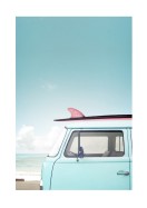 Vintage Car By The Ocean | Maak je eigen poster