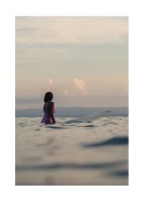 Surfer In The Ocean | Maak je eigen poster