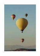 Hot Air Balloons In Blue Sky | Maak je eigen poster