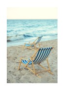 Beach Chairs By The Ocean | Maak je eigen poster