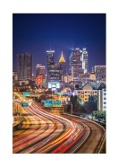 Atlanta Skyline At Night | Maak je eigen poster
