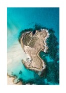 Island In Blue Ocean In Cyprus | Maak je eigen poster