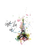 C'est La Vie Eiffel Tower Art | Maak je eigen poster