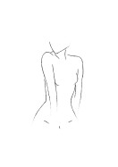 Female Body Silhouette No1 | Maak je eigen poster