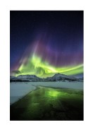 Northern Lights Over Mountains | Maak je eigen poster