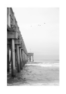 Pier In The Stormy Sea | Maak je eigen poster