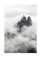 Mountain Peak Surrounded By Clouds | Maak je eigen poster