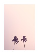 Palm Tree Silhouettes Against Pink Sky | Maak je eigen poster